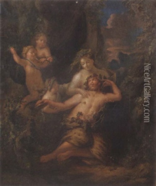 Bacchus And Ariadne Oil Painting - Charles-Antoine Coypel