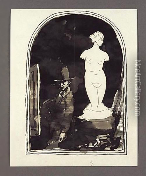 Myself And Venus Oil Painting - Sir William Newenham Montague Orpen