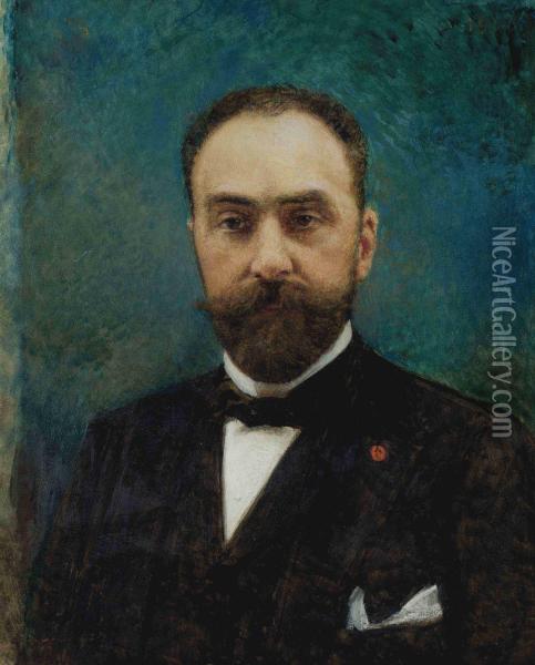 Portrait De Charles Ephrussi Oil Painting - Bonnat Leon