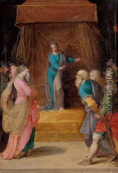 Susanna and the Elders before Daniel Oil Painting - Frans II Francken