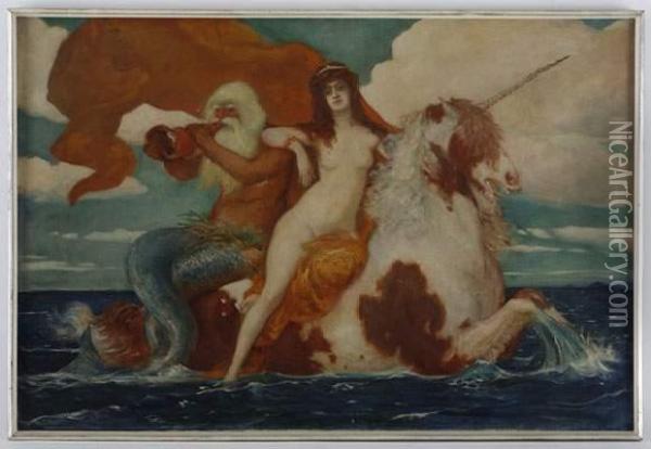 La Naissance De Venus Oil Painting - Max Kuschel