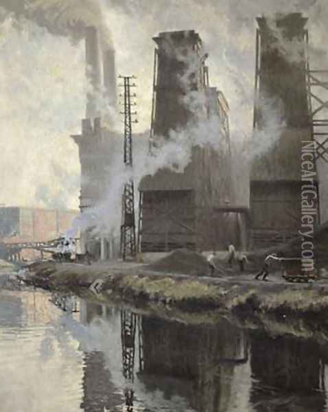 Power Station at Croix-Wasquehal Oil Painting - Hippolyte Lety