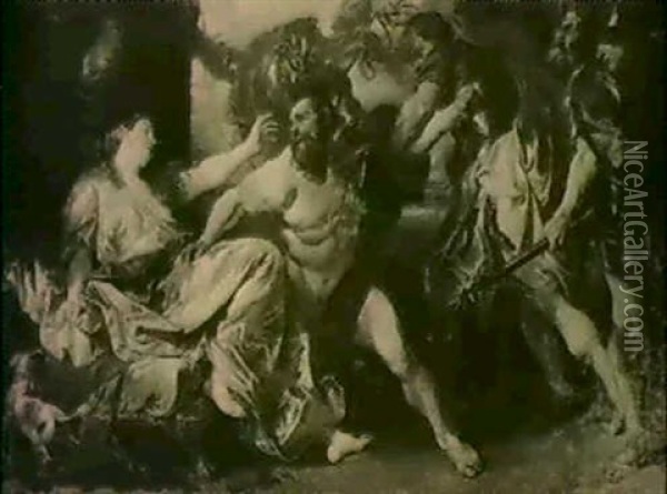 Die Gefangennahme Samsons Oil Painting - Emil Bruno