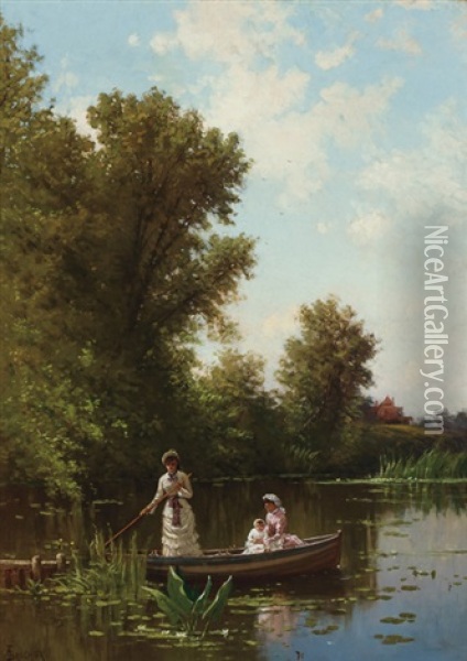Boating In The Afternoon, Newburyport Oil Painting - Alfred Thompson Bricher