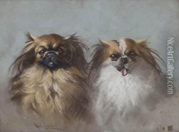Cani Oil Painting - Marino Lenci