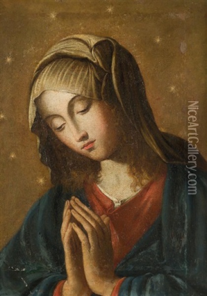 Virgen De La Oracion Oil Painting - Giovanni Battista Salvi (Il Sassoferrato)