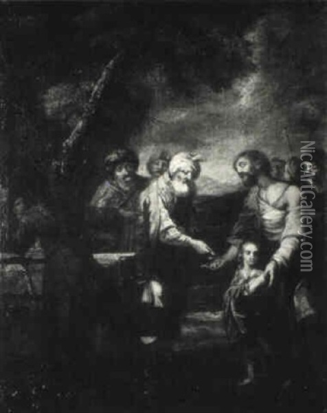 Joseph Sold Into Slavery By His Brothers Oil Painting - Johann Conrad Seekatz