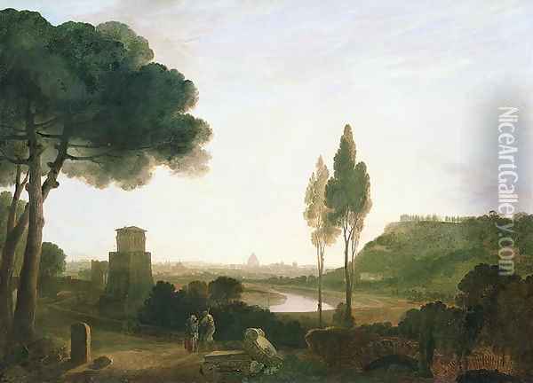 Rome and the Ponte Molle, 1754 Oil Painting - Richard Wilson