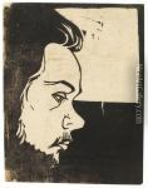 Bildnis Erich Heckel. Oil Painting - Ernst Ludwig Kirchner
