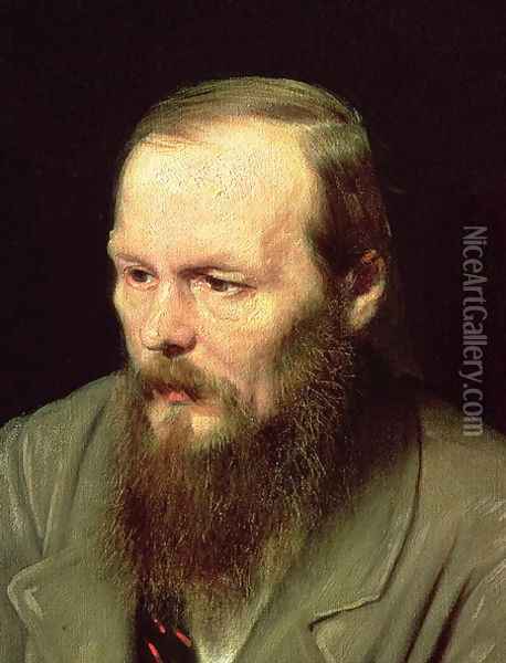 Fyodor Dostoyevsky (detail) 1872 Oil Painting - Vasily Perov
