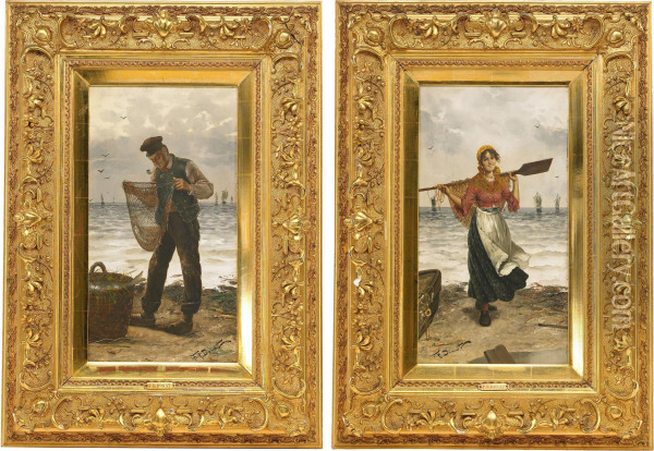 Fiskarpar Oil Painting - Frederick Reginald Donat