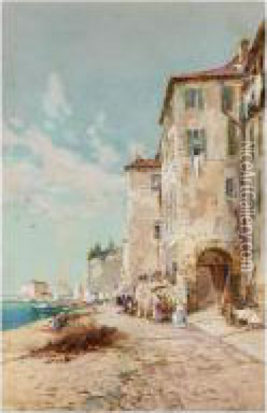 Ville Franche Oil Painting - George Charles Haite