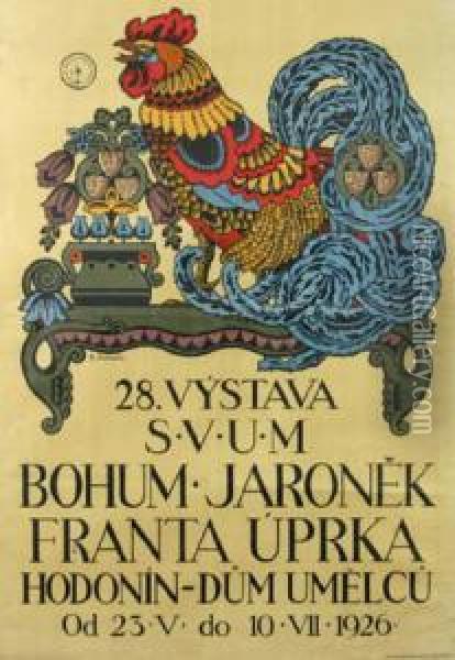 28th Exhibition Of S.v.u. Manes, Hodonin 1926 - Poster Oil Painting - Bohumir Jaronek