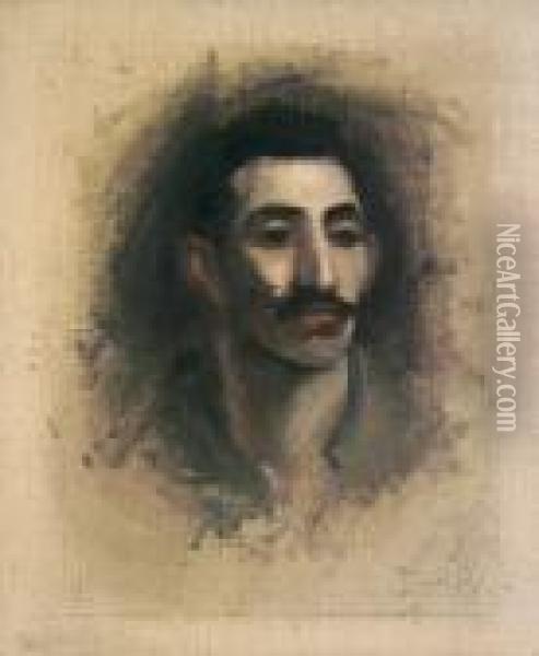Head Of An Italian Model Oil Painting - John Singer Sargent