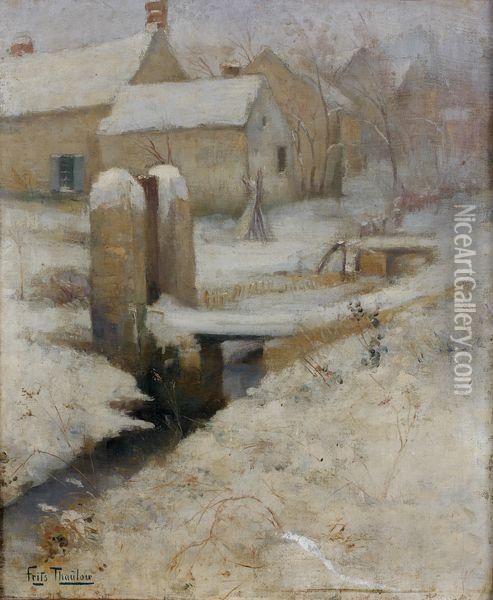 Paysage Hivernal Oil Painting - Fritz Thaulow