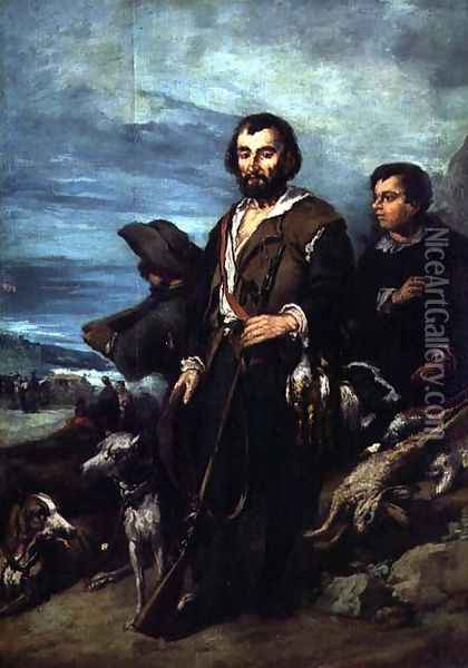 A Huntsman, 1862 Oil Painting - Eugenio Lucas Velazquez