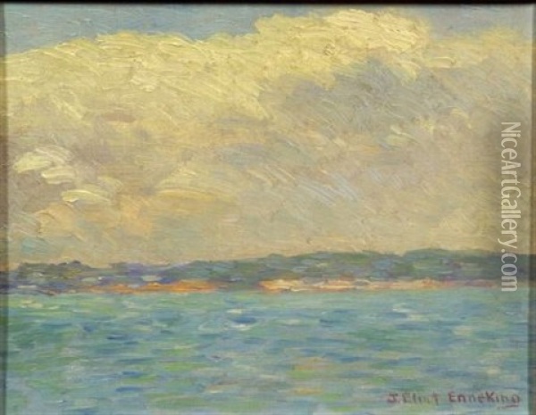 Summer Clouds, East Gloucester, Massachusetts Oil Painting - Joseph Eliot Enneking