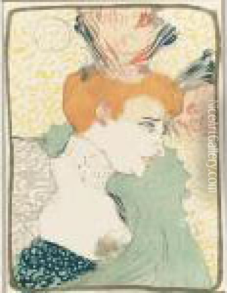Mademoiselle Marcelle Lender En Buste (d. 102; A. 131; W. 99; Adr. 115) Oil Painting - Henri De Toulouse-Lautrec