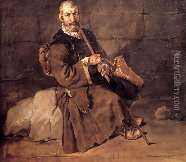 Beggar Resting Oil Painting - Giacomo Ceruti (Il Pitocchetto)