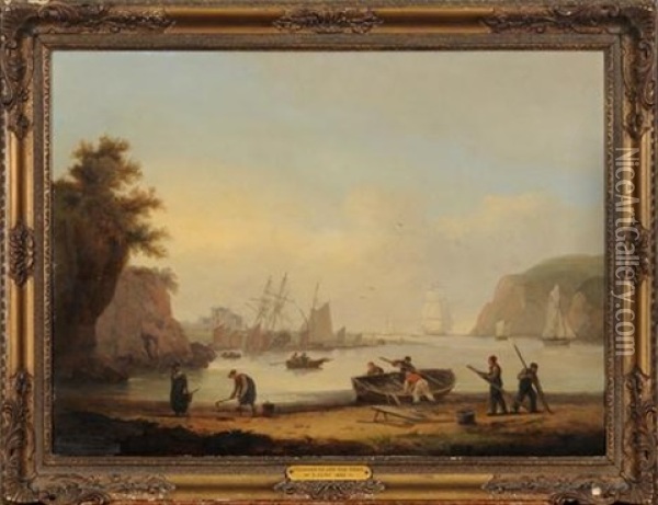 Teignmouth And The Ness Oil Painting - Thomas Luny