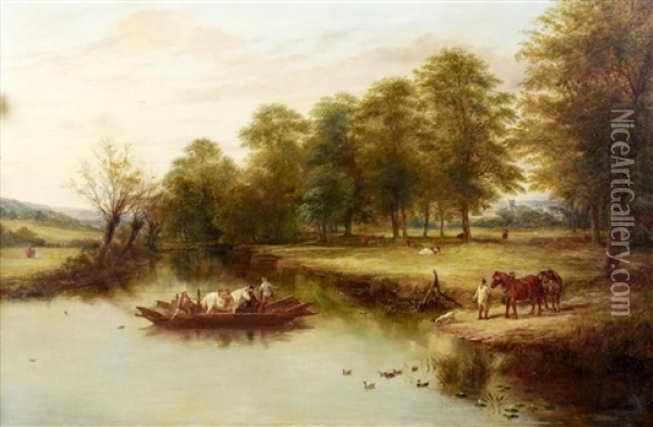 On The Bristol Avon Oil Painting - Henry Park