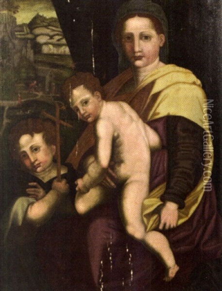 La Vierge A L'enfant Et Saint Jean-baptiste Oil Painting - Andrea Del Sarto