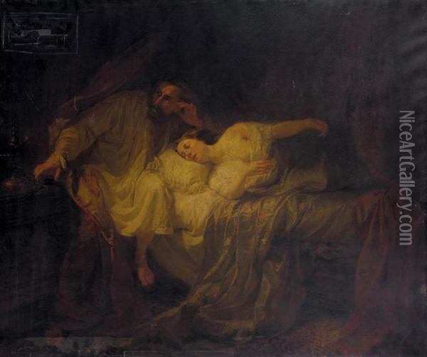 The Duke D'este Mourning Death Oil Painting - Andrea Gastaldi