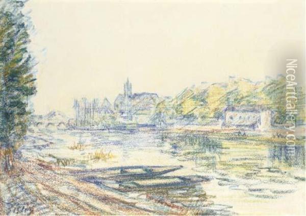 Les Bords Du Loing Oil Painting - Alfred Sisley