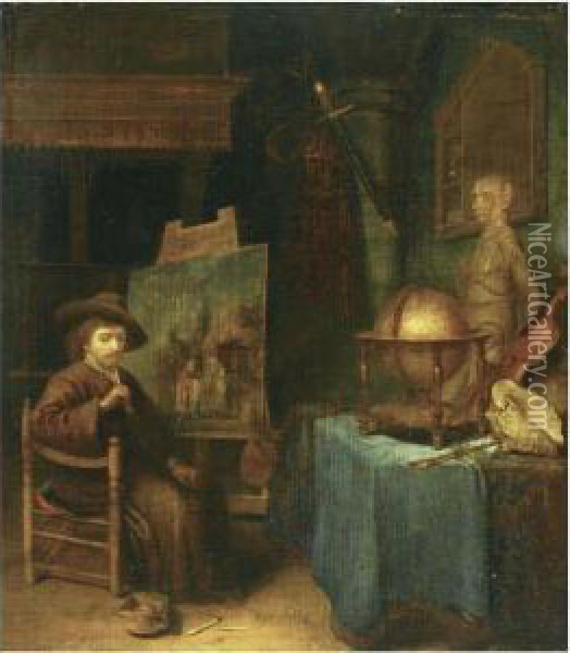 An Artist In His Studio Oil Painting - Pieter Cornelisz van Egmont