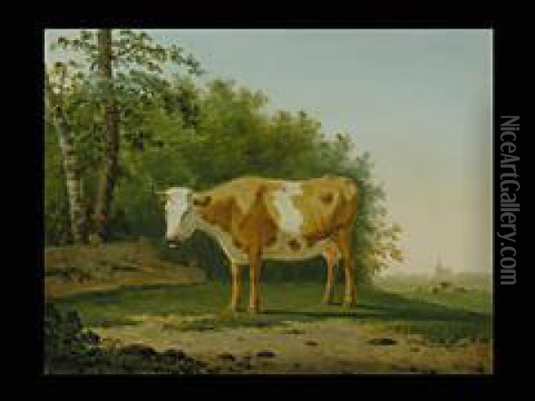 Kuh Auf Der Weide Oil Painting - Hendrik Van Oort
