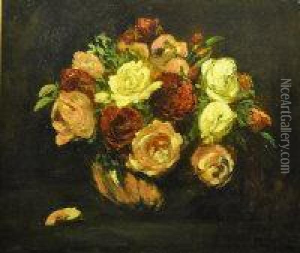 Still Life Of Flowers Oil Painting - Flora MacDonald Reid