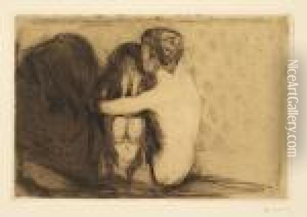 Trost Oil Painting - Edvard Munch