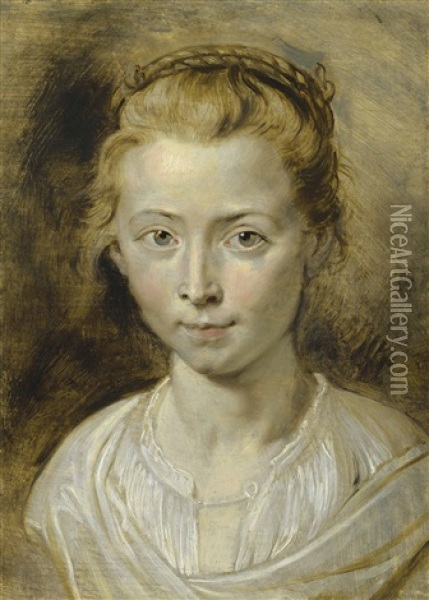 Portrait Of Clara Serena, The Artist's Daughter Oil Painting - Peter Paul Rubens