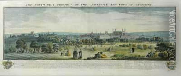 The North-west Prospect Of The University And Town Of Cambridge Oil Painting - Samuel Buck