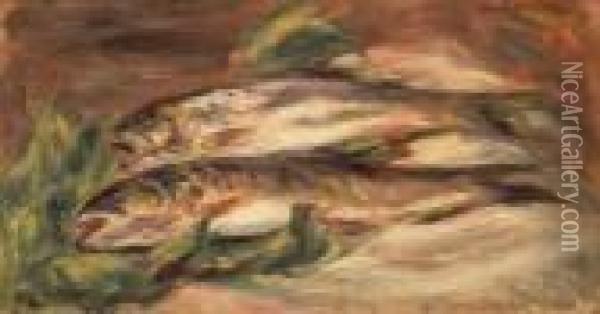 Truites Arc-en-ciel Oil Painting - Pierre Auguste Renoir