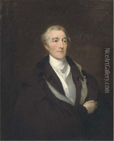 Portrait Of Arthur Wellesley Oil Painting - Sir Thomas Lawrence