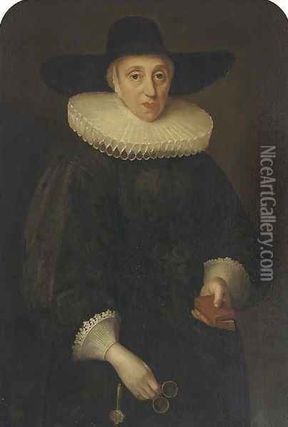 Portrait of Miss Eddowes Oil Painting - Anglo-Dutch School