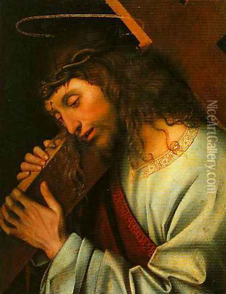 Christ carrying the Cross after 1506 Oil Painting - Gian Francesco de Maineri