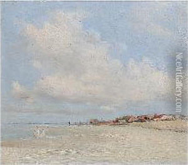 The Cheshire Coast Oil Painting - Joseph Vickers De Ville