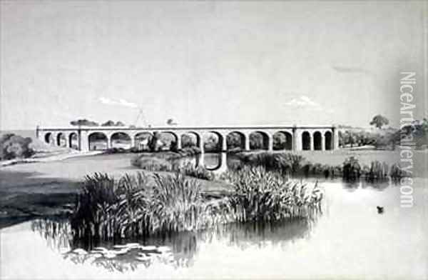 Avon Viaduct, Wolston Oil Painting - John Cooke Bourne