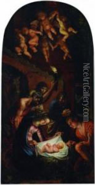 Adoration Of The Shepherds Oil Painting - Adam Elsheimer