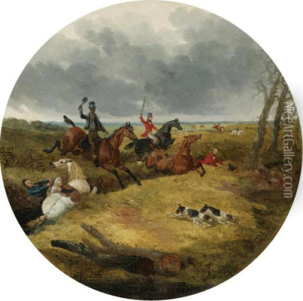 The 1852 Sweepstakes Oil Painting - John Frederick Herring Snr