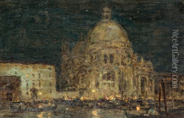 Night Fete, Venice Oil Painting - Terrick Williams