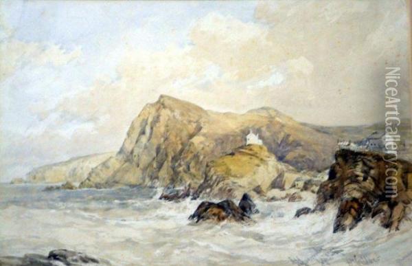 The Coast At Ilfracoombe Oil Painting - William Callow
