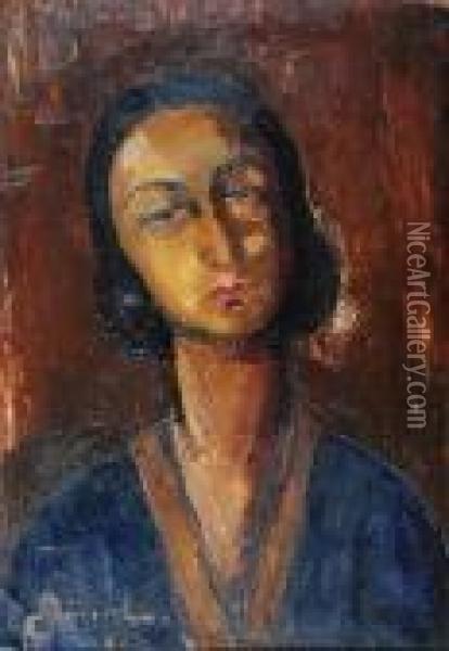 Portret Kobiety Oil Painting - Emil Schinagel