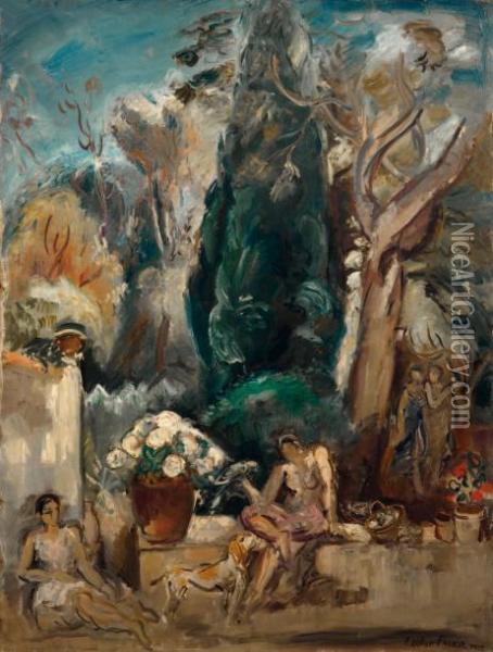 Jardins Oil Painting - Emile-Othon Friesz