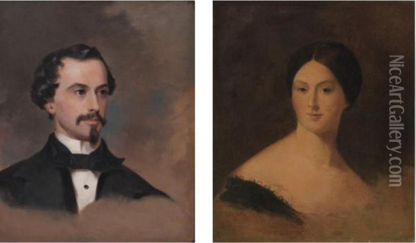 Mr. And Mrs. Richard Henry Rush Two Works Oil Painting - Thomas Sully