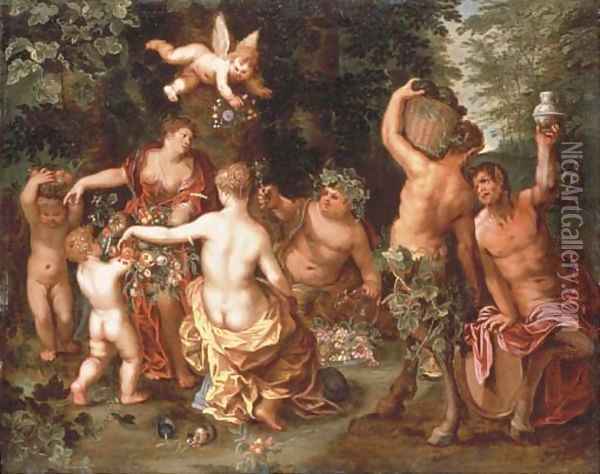 An Allegory of Abundance Oil Painting - Jan Brueghel the Younger