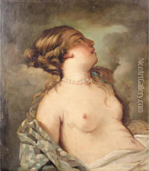 A Reclining Nude Oil Painting - Francois Boucher