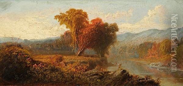 Hudson River Valley Oil Painting - William Howard Hart